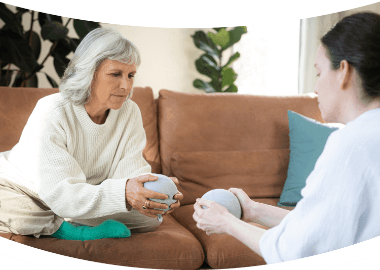 Picture of two women conducting a session